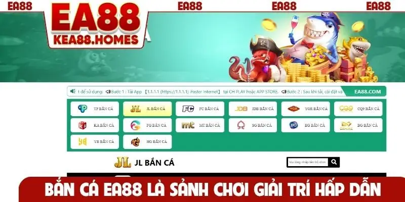 Bắn cá EA88 là sảnh chơi giải trí hấp dẫn