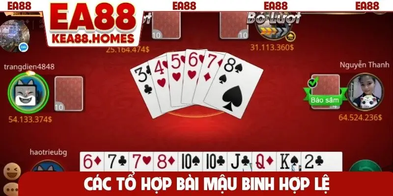 Các tổ hợp bài mậu binh hợp lệ
