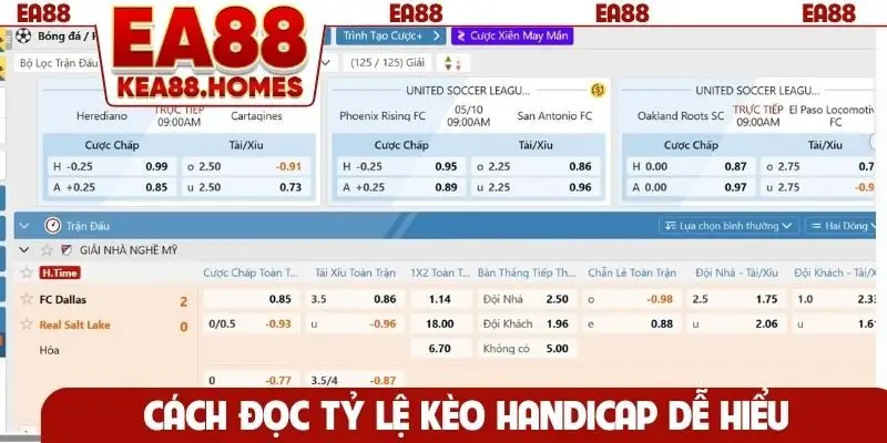 Cách đọc tỷ lệ kèo Handicap dễ hiểu