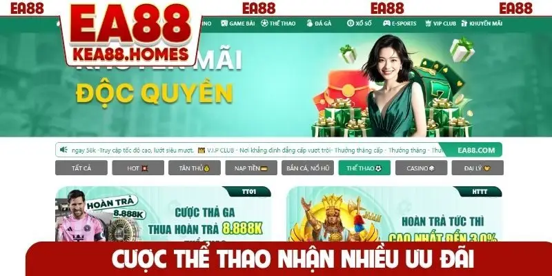 Cược thể thao nhận nhiều ưu đãi