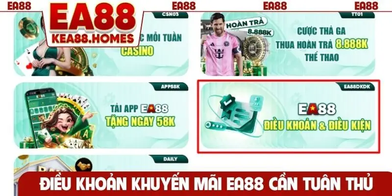 Điều khoản khuyến mãi EA88 cần tuân thủ