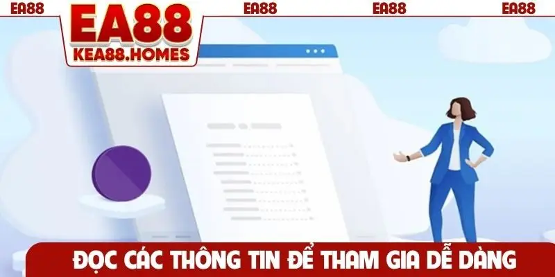 Đọc các thông tin để tham gia dễ dàng