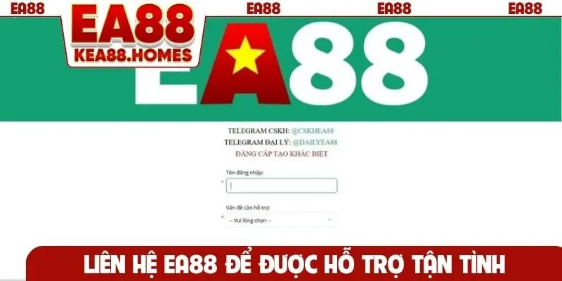 Liên hệ EA88 để được hỗ trợ tận tình và chuyên nghiệp