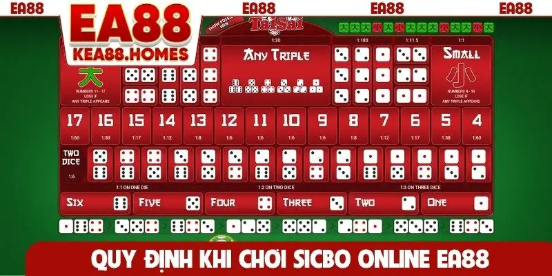 Quy định khi chơi Sicbo online EA88