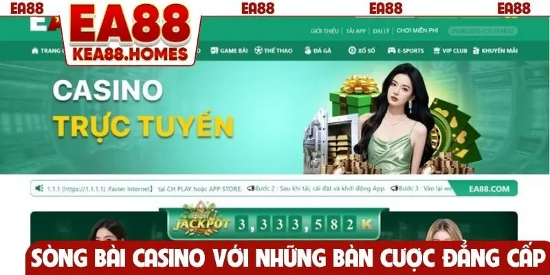 Sòng bài casino với những bàn cược đẳng cấp quốc tế