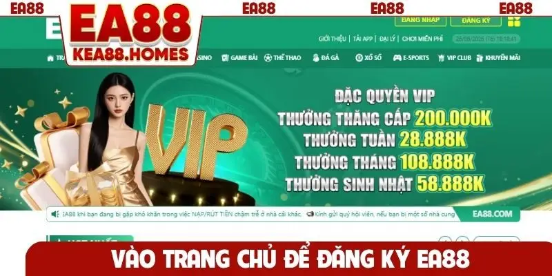 Vào trang chủ để đăng ký EA88